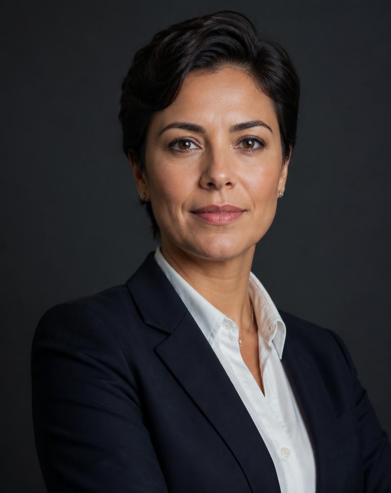 Retrato de empresária do setor de serviços
